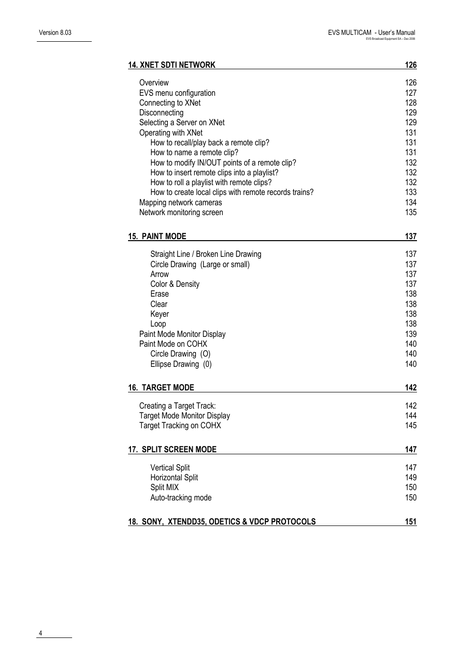 EVS MulticamLSM Version 8.03 - Dec 2006 User's Manual User Manual | Page 6 / 156