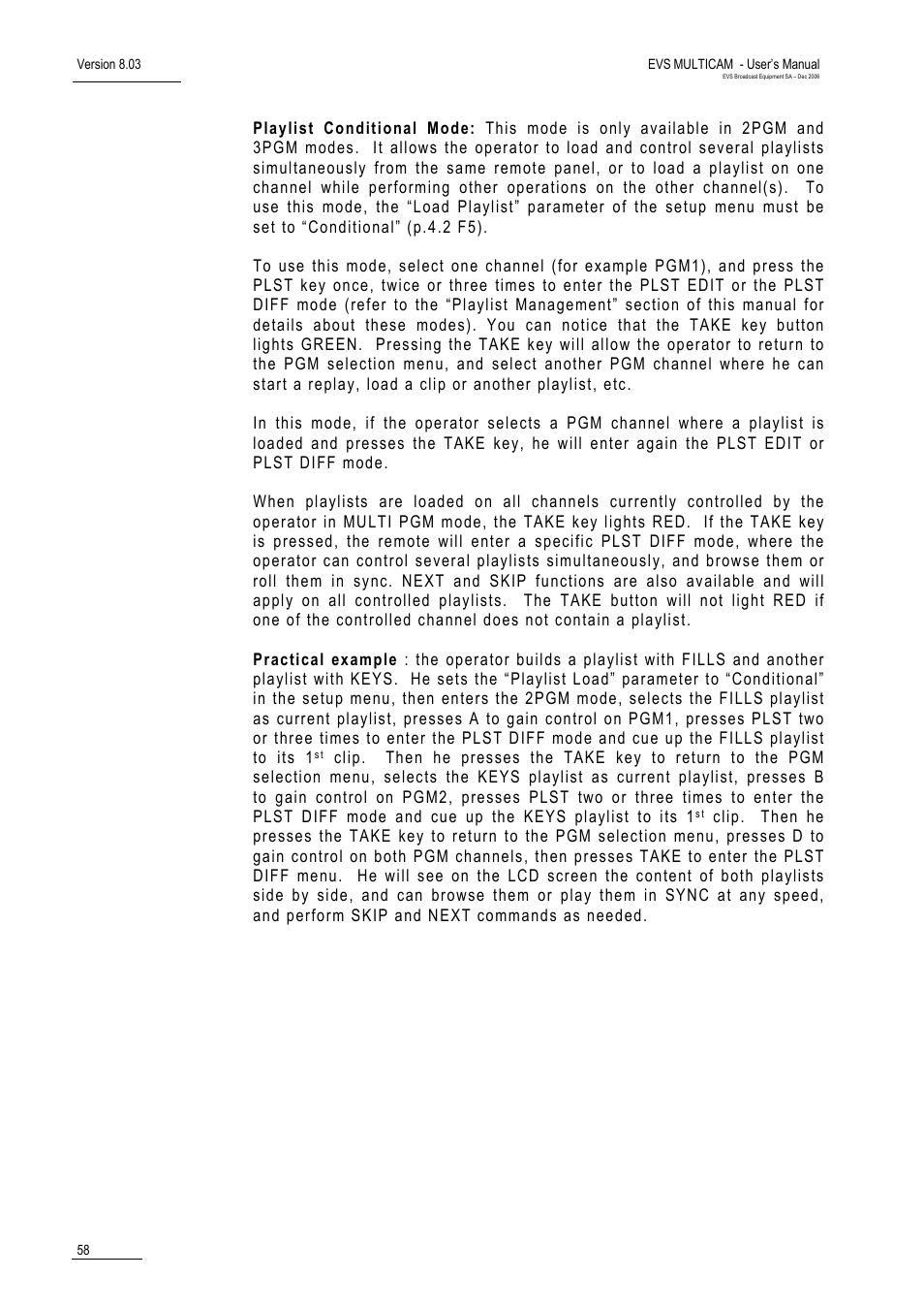 EVS MulticamLSM Version 8.03 - Dec 2006 User's Manual User Manual | Page 60 / 156