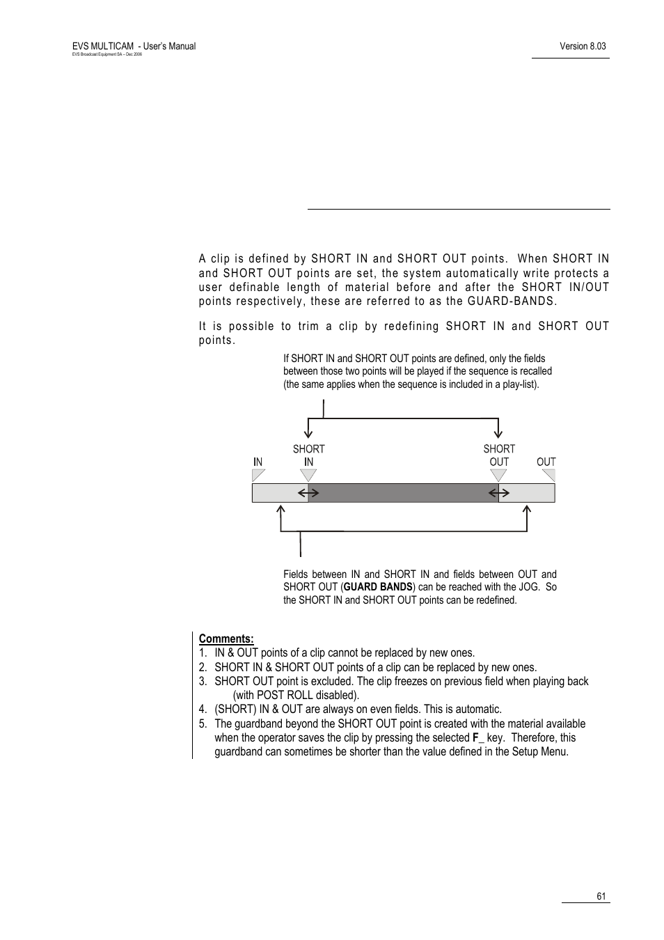 Clip management | EVS MulticamLSM Version 8.03 - Dec 2006 User's Manual User Manual | Page 63 / 156