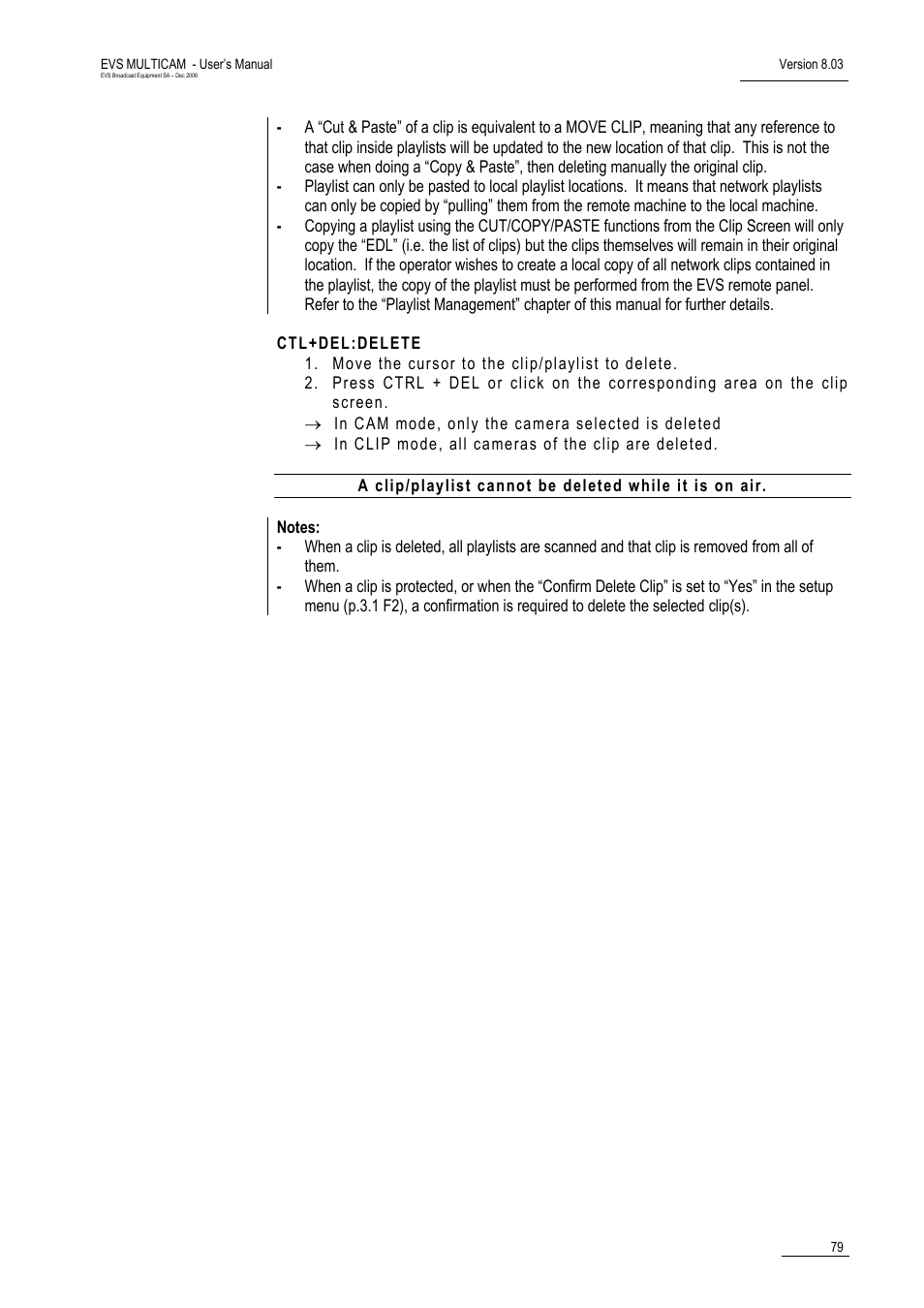 EVS MulticamLSM Version 8.03 - Dec 2006 User's Manual User Manual | Page 81 / 156