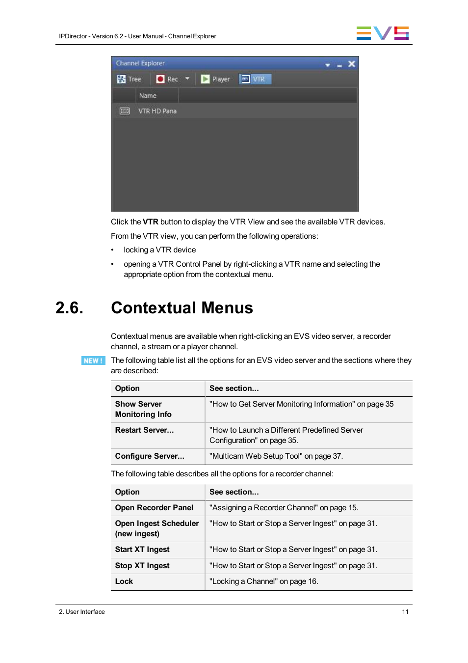 Contextual menus | EVS IPDirector Version 6.2 - June 2013 CHANNEL EXPLORER User Manual User Manual | Page 19 / 48