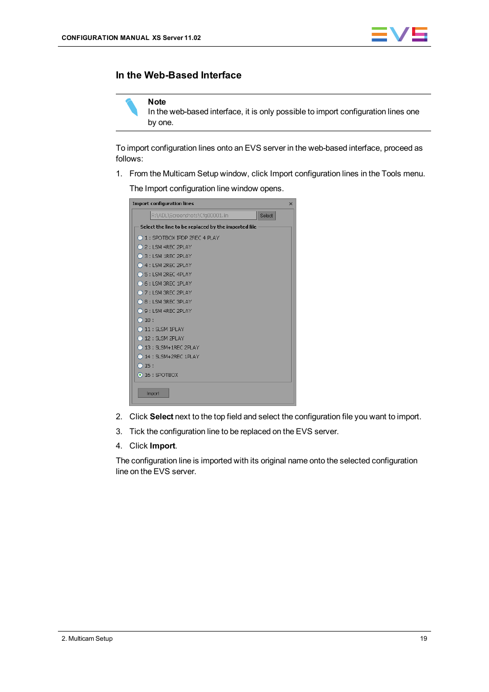 EVS XS Version 11.02 - July 2013 Configuration Manual User Manual | Page 27 / 204