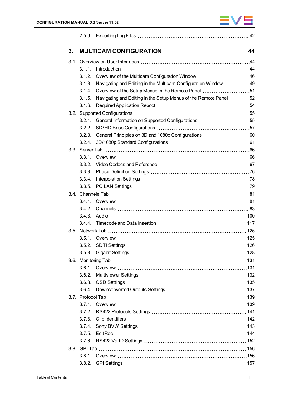 EVS XS Version 11.02 - July 2013 Configuration Manual User Manual | Page 5 / 204