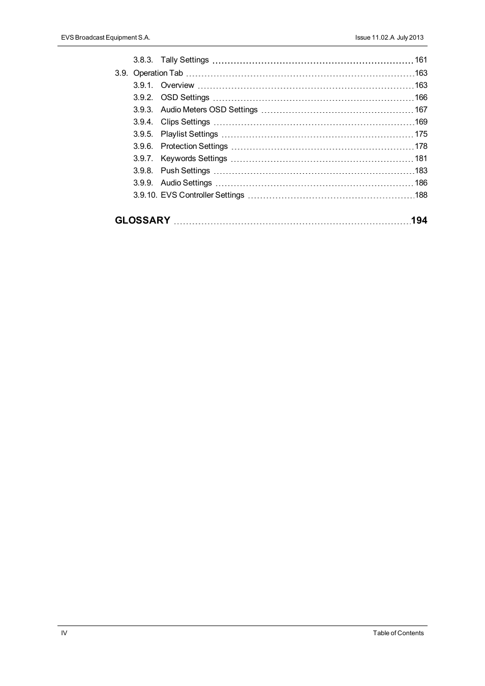 EVS XS Version 11.02 - July 2013 Configuration Manual User Manual | Page 6 / 204