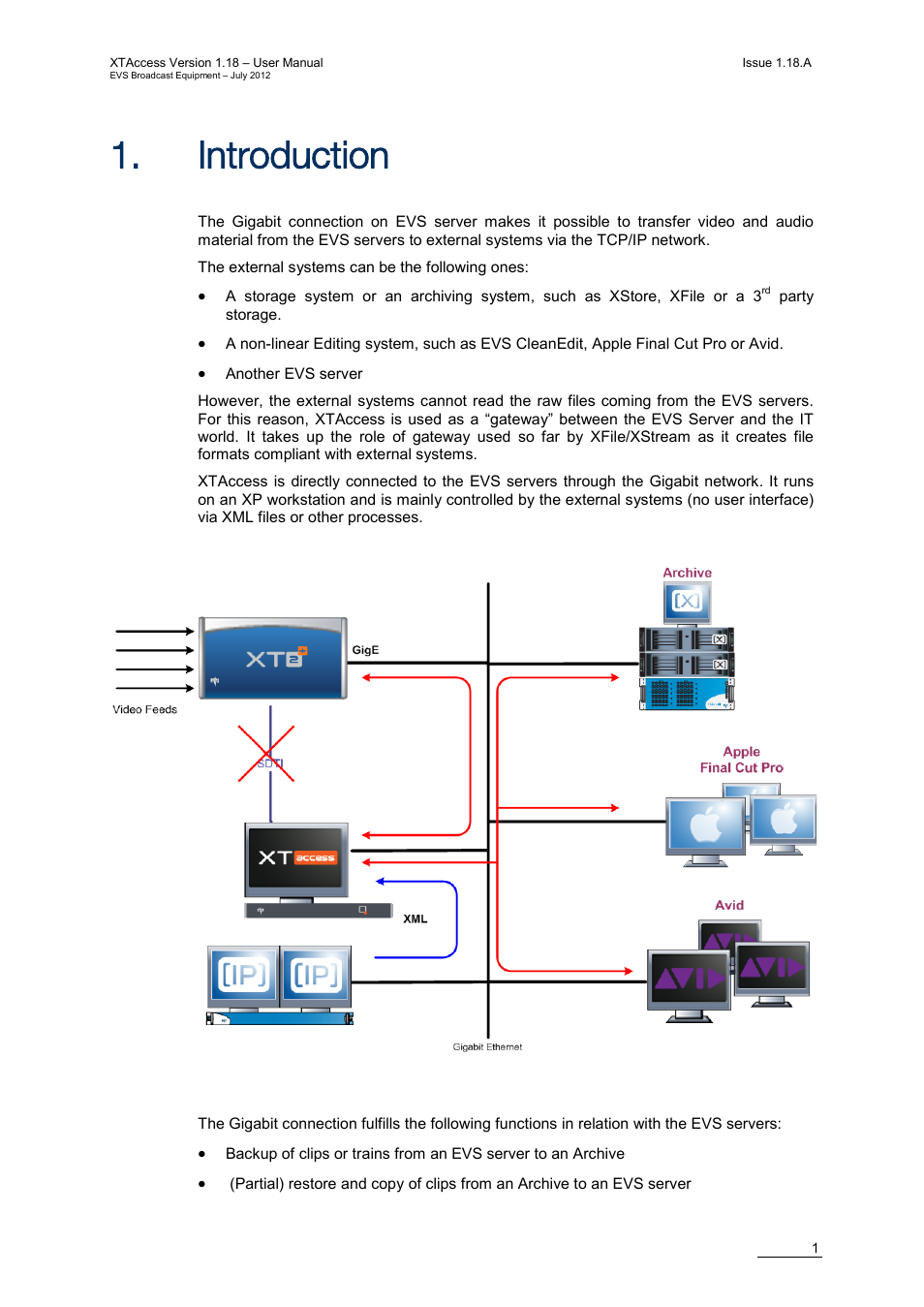 Introduction, Ntroduction | EVS XTAccess Version 1.18 - July 2012 User Manual User Manual | Page 11 / 109