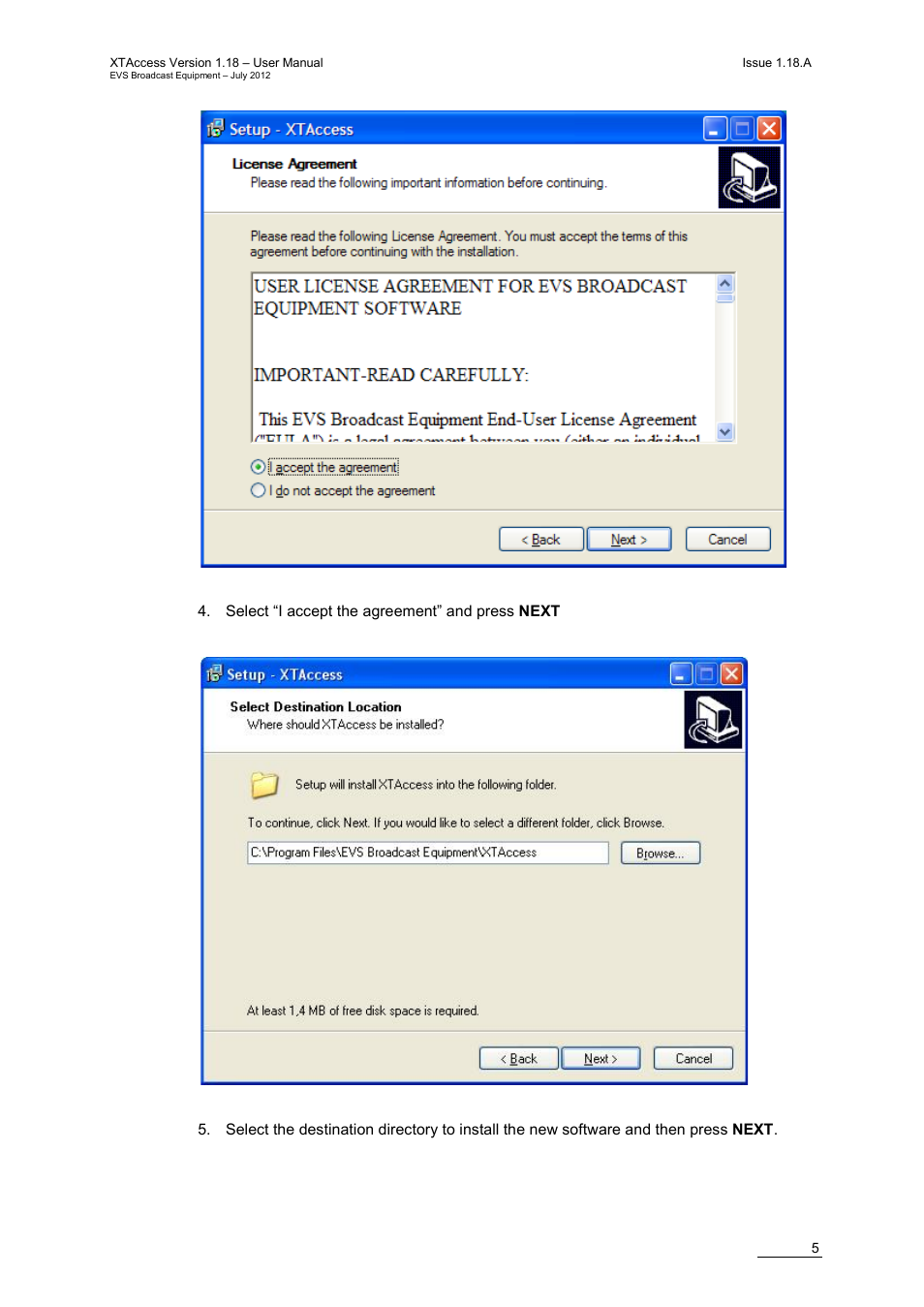 EVS XTAccess Version 1.18 - July 2012 User Manual User Manual | Page 15 / 109