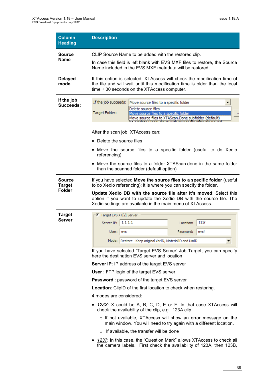 EVS XTAccess Version 1.18 - July 2012 User Manual User Manual | Page 49 / 109