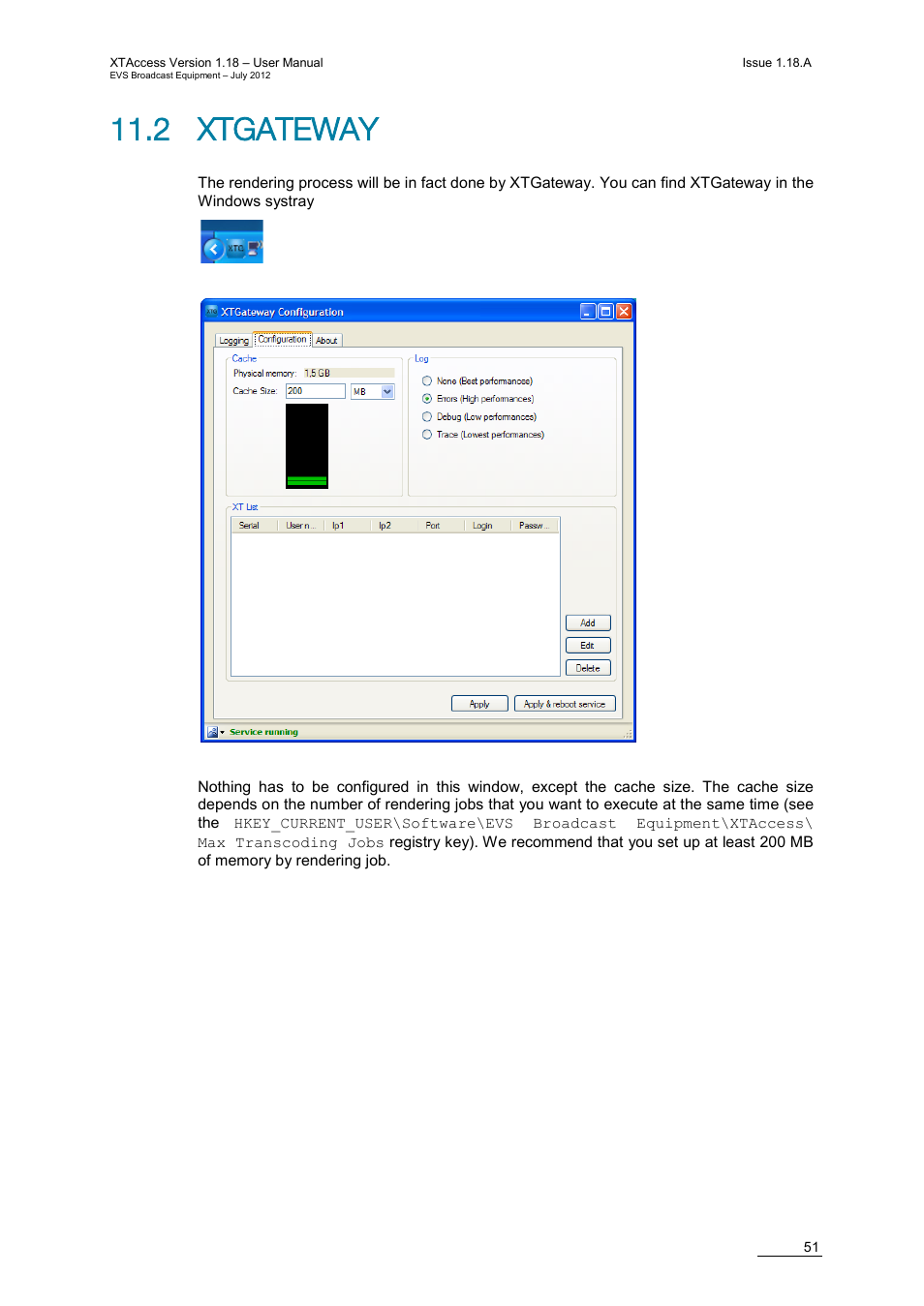 2 xtgateway | EVS XTAccess Version 1.18 - July 2012 User Manual User Manual | Page 61 / 109