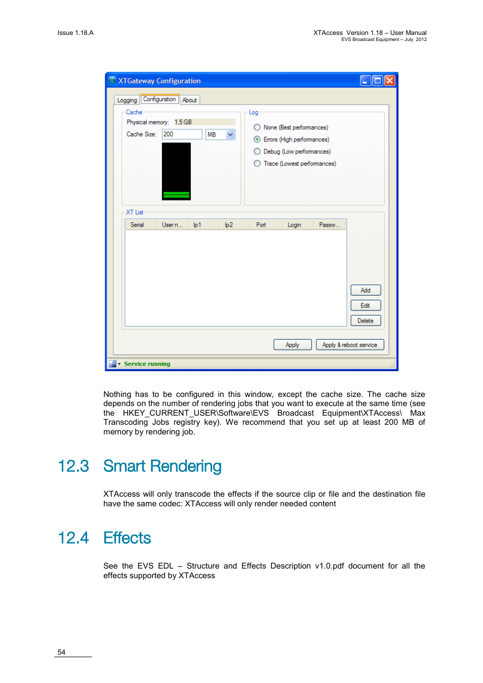 3 smart rendering, 4 effects | EVS XTAccess Version 1.18 - July 2012 User Manual User Manual | Page 64 / 109