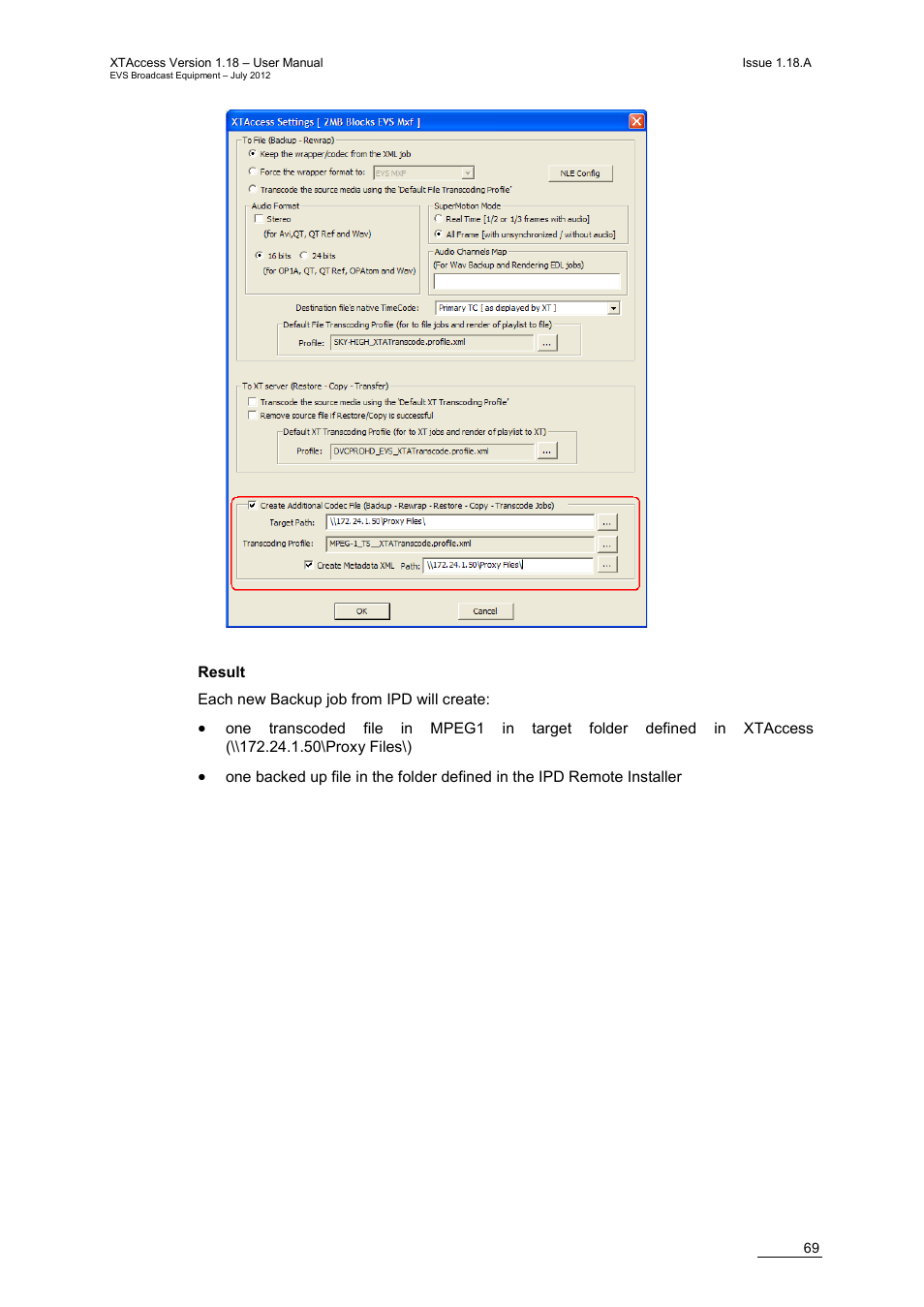 EVS XTAccess Version 1.18 - July 2012 User Manual User Manual | Page 79 / 109