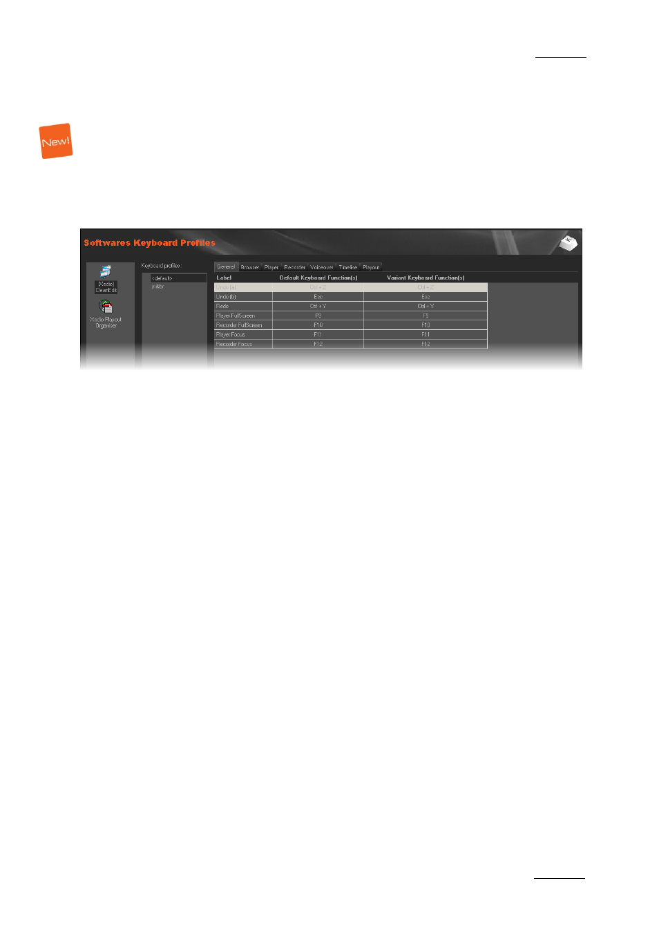 Keyboard profiles, 1 introduction, 2 possible actions with contextual menu | 3 how to edit a keyboard shortcut, Introduction, Possible actions with contextual menu, How to edit a keyboard shortcut, 3 keyboard profiles | EVS XEDIO Manager Version 3.1 - January 2011 User Manual User Manual | Page 102 / 134