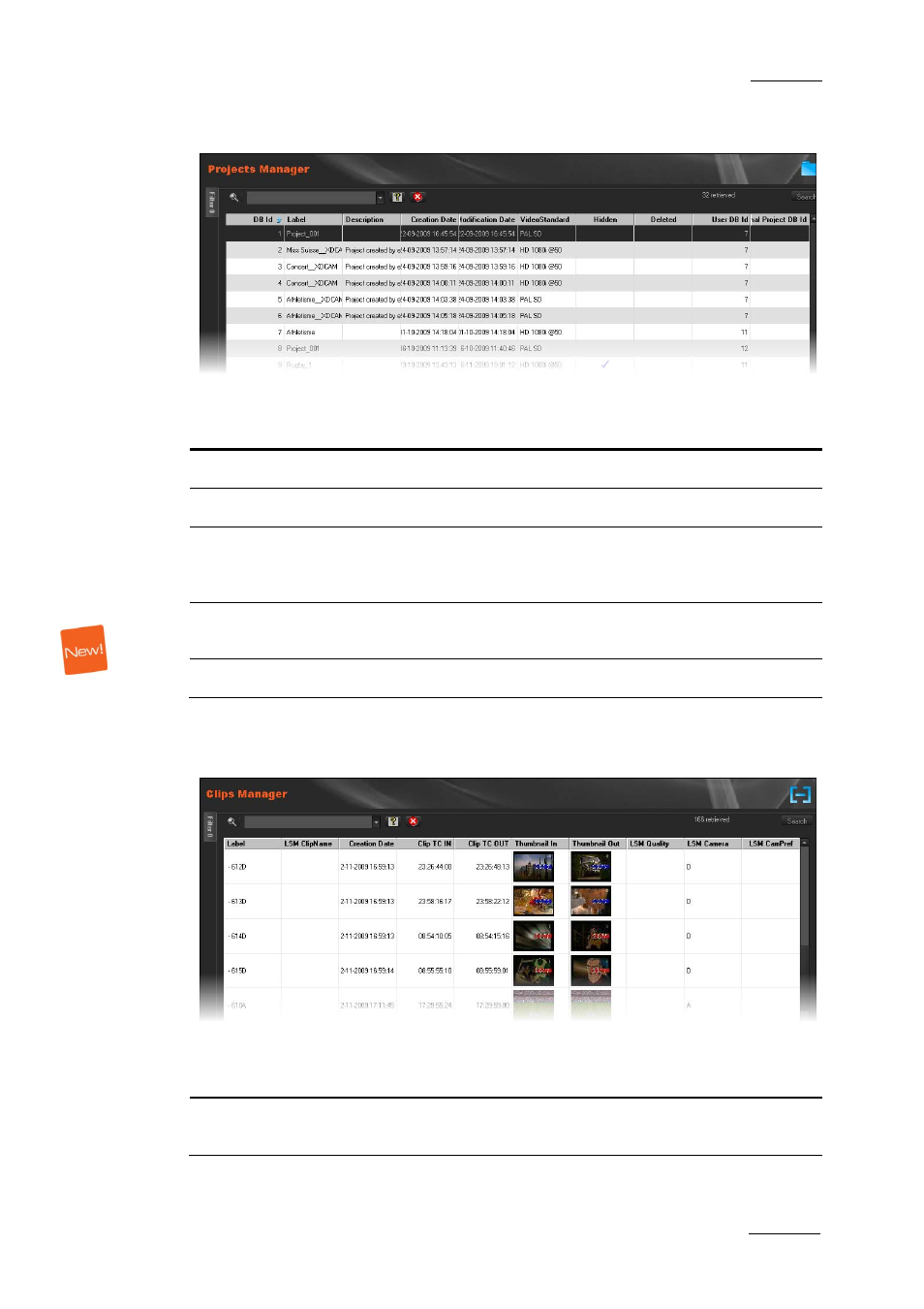 Projects manager, Clips manager | EVS XEDIO Manager Version 3.1 - January 2011 User Manual User Manual | Page 122 / 134