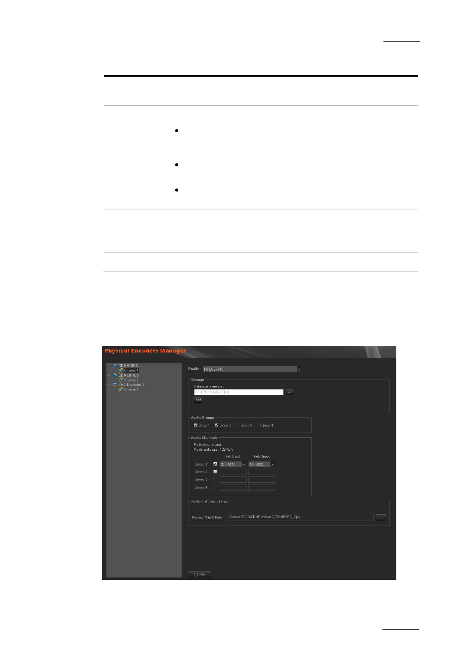 Cdm[2] and cdm[3] encoding parameters, Cdm[2, Cdm[3 | EVS XEDIO Manager Version 3.1 - January 2011 User Manual User Manual | Page 20 / 134