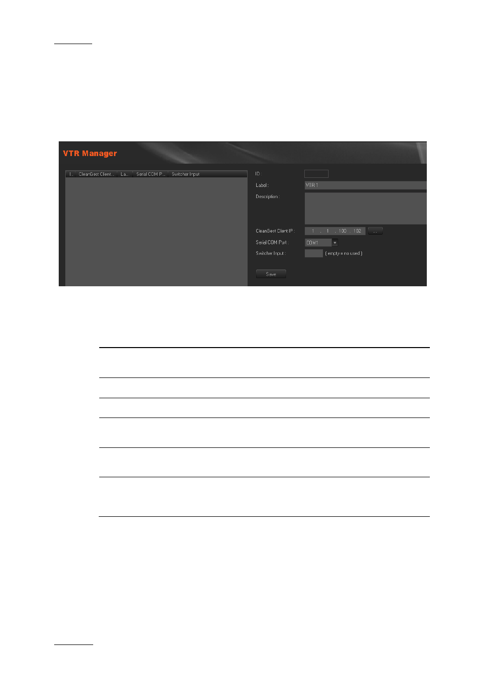 2 vtr manager, Vtr manager | EVS XEDIO Manager Version 3.1 - January 2011 User Manual User Manual | Page 33 / 134