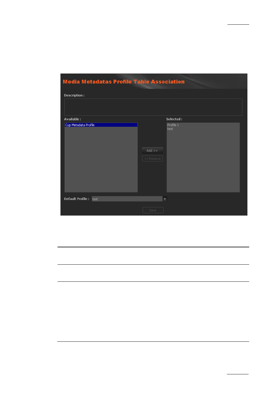 3 media profile association, Media profile association | EVS XEDIO Manager Version 3.1 - January 2011 User Manual User Manual | Page 66 / 134