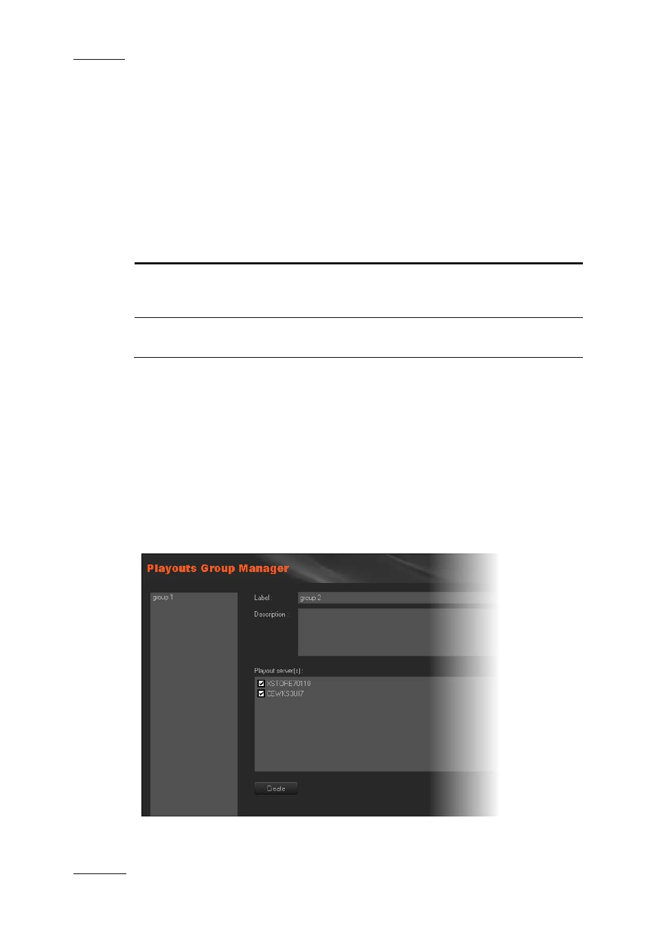 3 modifying the playout server properties, 4 possible actions with contextual menus, 3 group manager | 1 introduction, Modifying the playout server properties, Possible actions with contextual menus, Group manager, Introduction | EVS XEDIO Manager Version 3.1 - January 2011 User Manual User Manual | Page 71 / 134