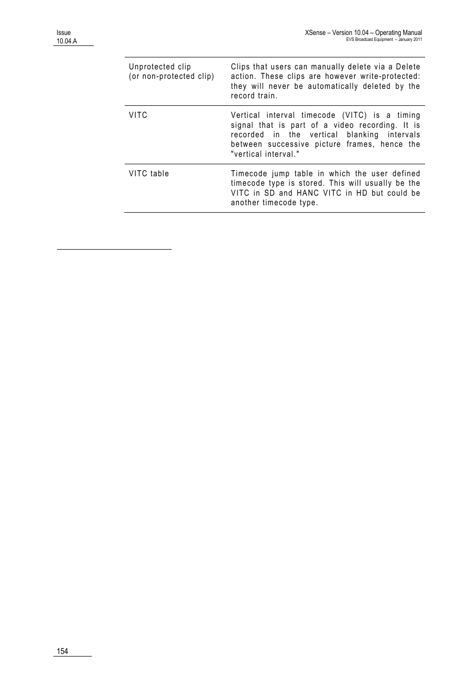 EVS XSense Version 10.04 - January 2011 Operating Manual User Manual | Page 163 / 164