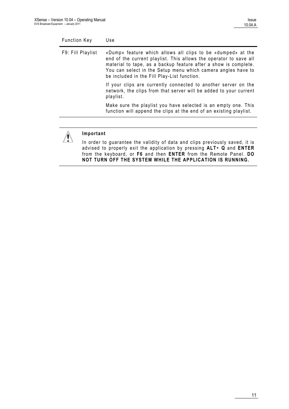 EVS XSense Version 10.04 - January 2011 Operating Manual User Manual | Page 20 / 164