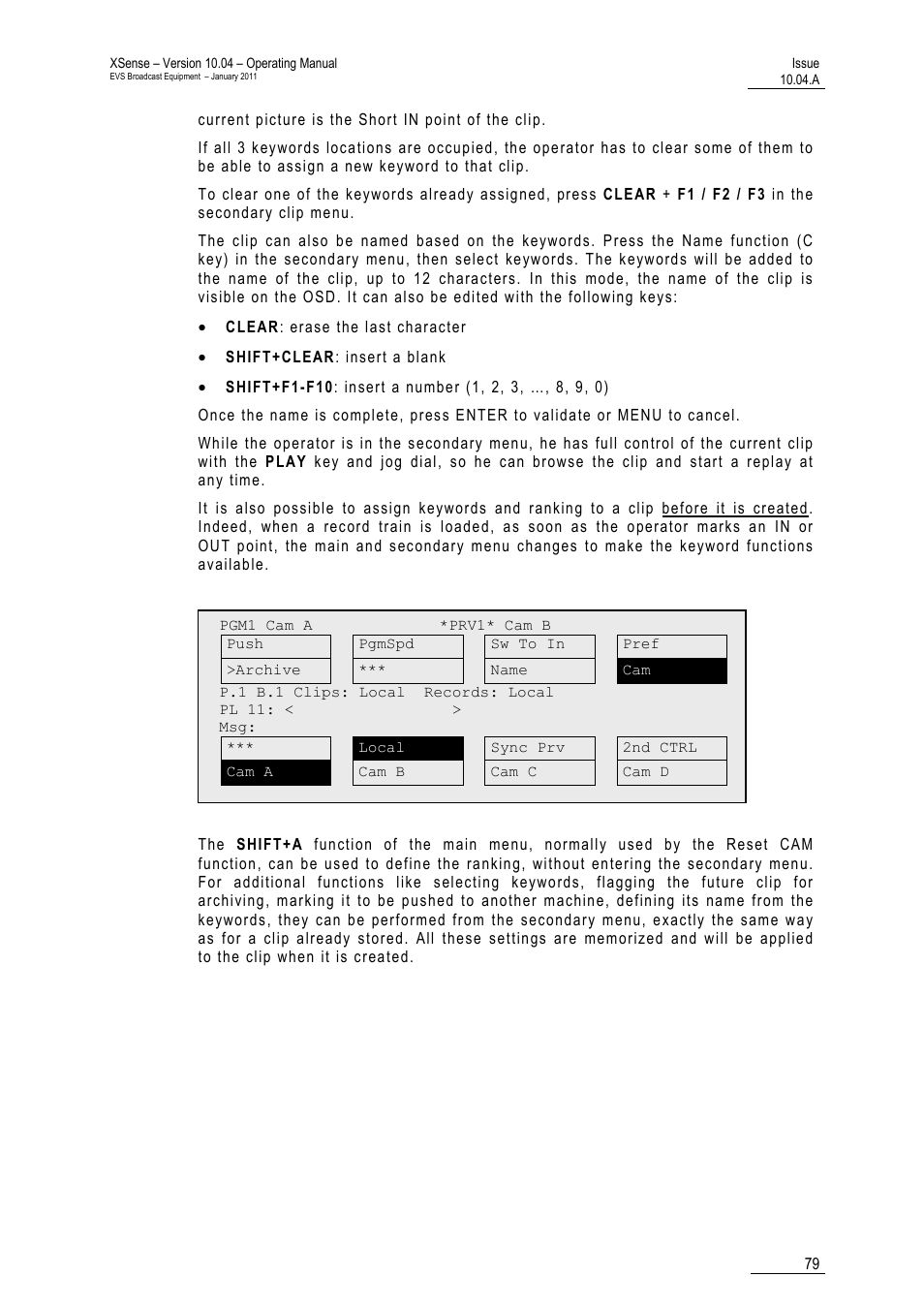 EVS XSense Version 10.04 - January 2011 Operating Manual User Manual | Page 88 / 164