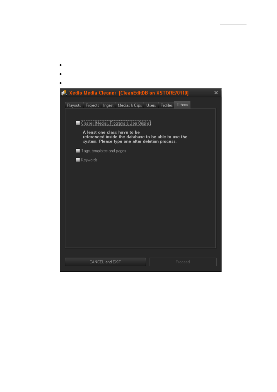 7 others, Others | EVS XEDIO Media Cleaner Version 3.1 - January 2011 User Manual User Manual | Page 14 / 16