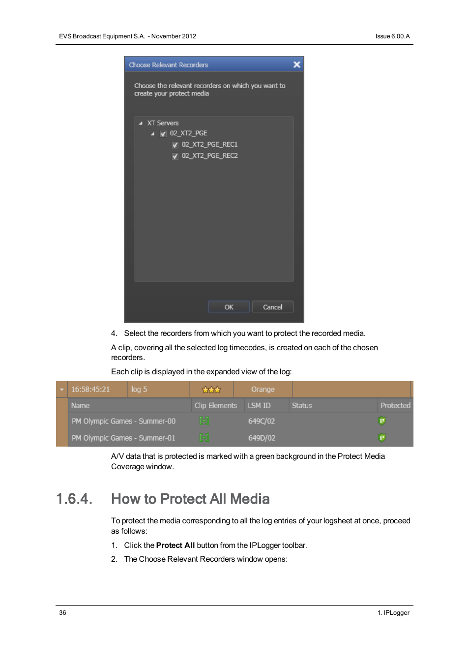 How to protect all media | EVS IPDirector Version 6.0 - November 2012 Part 2 User's Manual User Manual | Page 46 / 92