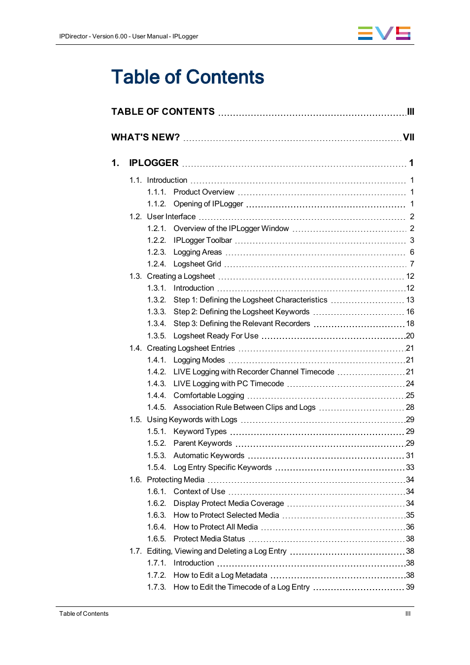 EVS IPDirector Version 6.0 - November 2012 Part 2 User's Manual User Manual | Page 5 / 92