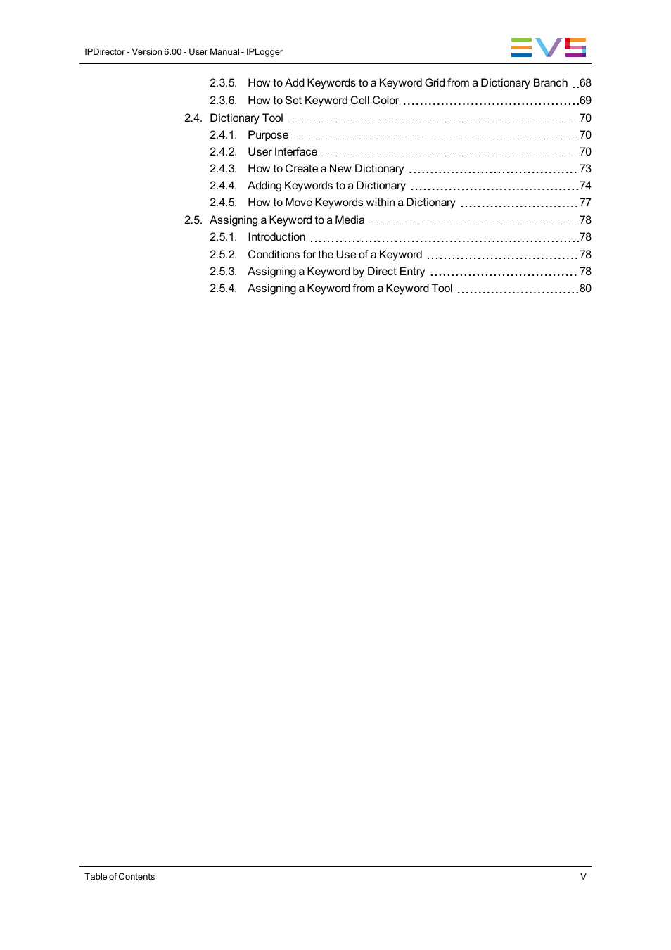 EVS IPDirector Version 6.0 - November 2012 Part 2 User's Manual User Manual | Page 7 / 92