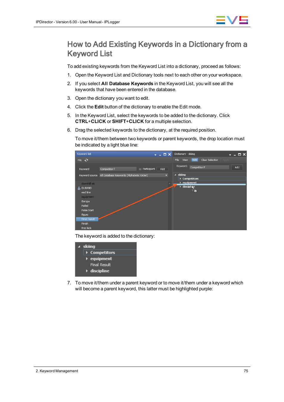 EVS IPDirector Version 6.0 - November 2012 Part 2 User's Manual User Manual | Page 85 / 92
