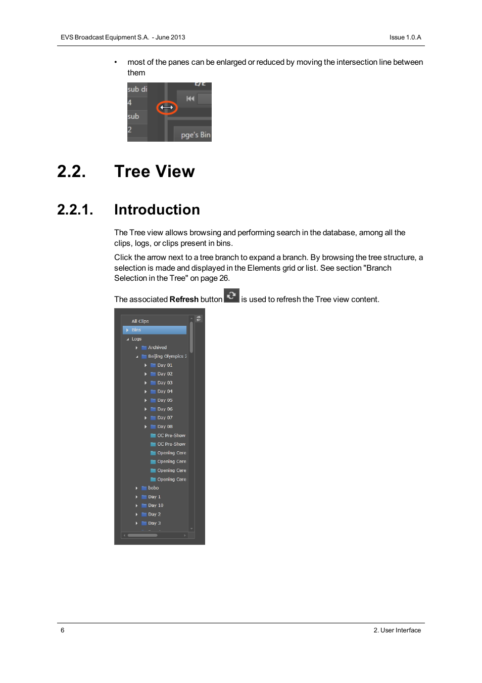 Tree view, Introduction | EVS IPWeb Version 1.0 - June 2013 User Manual User Manual | Page 14 / 76