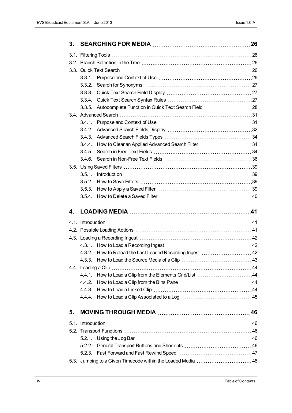 EVS IPWeb Version 1.0 - June 2013 User Manual User Manual | Page 6 / 76