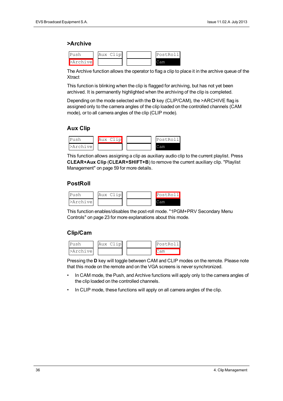 EVS XTnano Version 11.02 - July 2013 Operation Manual User Manual | Page 44 / 102