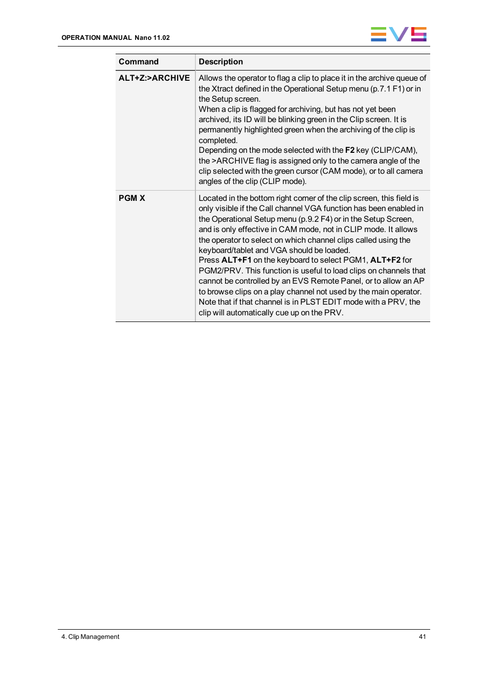 EVS XTnano Version 11.02 - July 2013 Operation Manual User Manual | Page 49 / 102