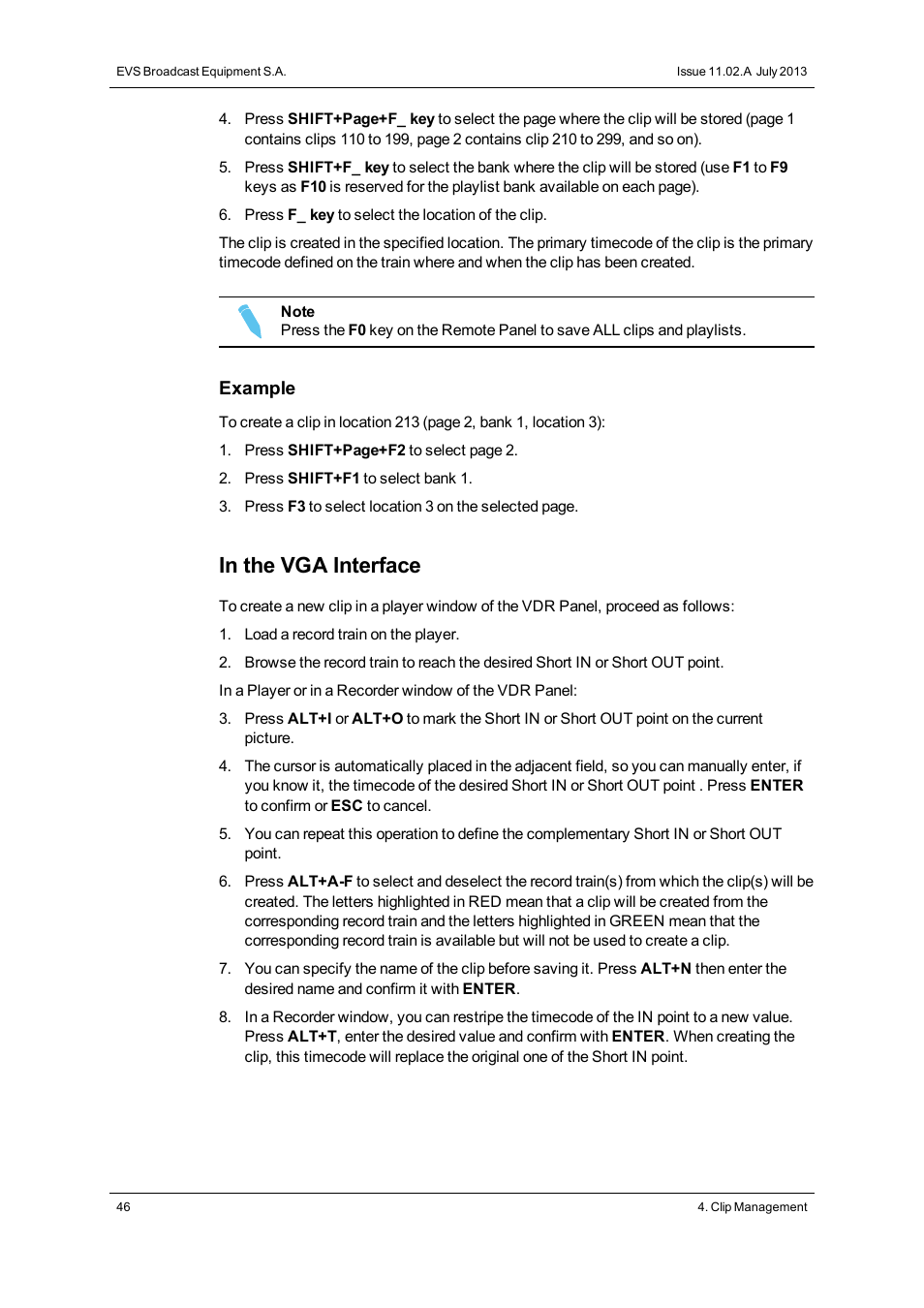 EVS XTnano Version 11.02 - July 2013 Operation Manual User Manual | Page 54 / 102