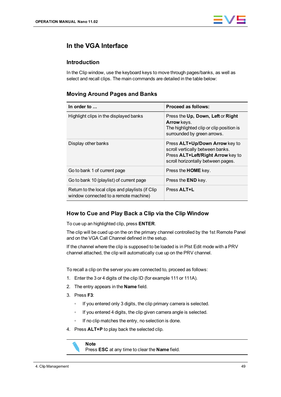 EVS XTnano Version 11.02 - July 2013 Operation Manual User Manual | Page 57 / 102