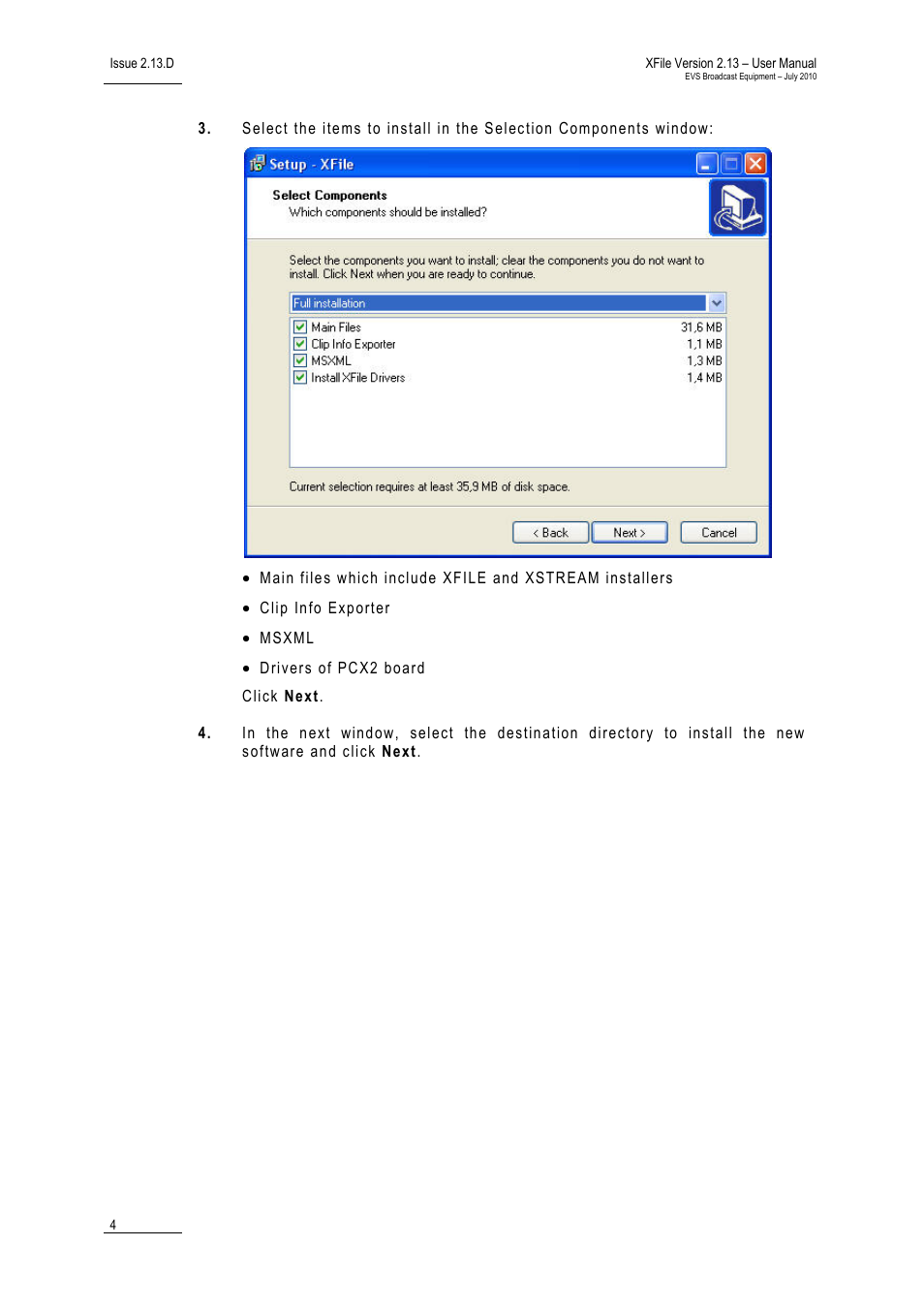 EVS Xfile Version 2.13 - July 2010 User Manual User Manual | Page 13 / 192