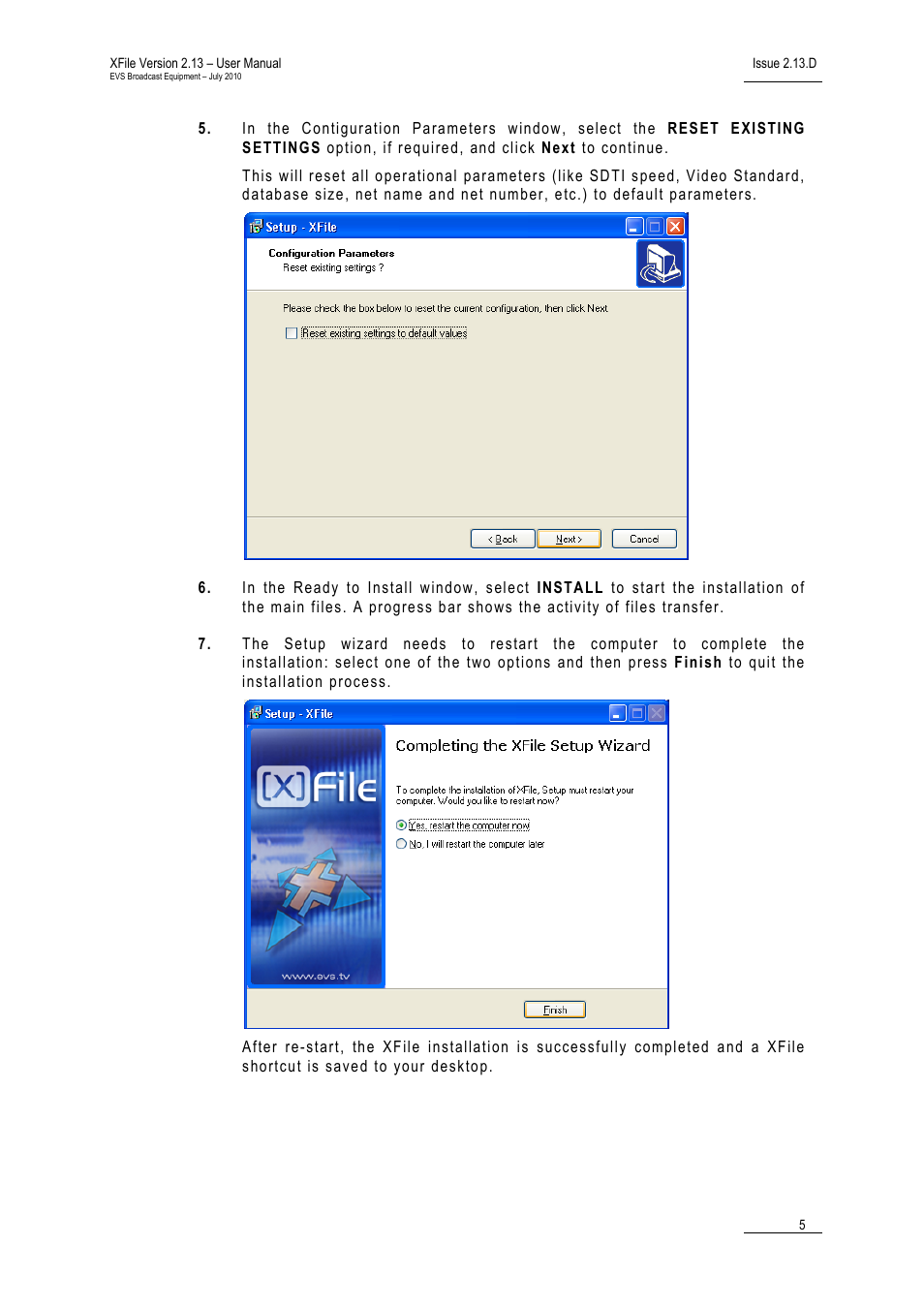 EVS Xfile Version 2.13 - July 2010 User Manual User Manual | Page 14 / 192