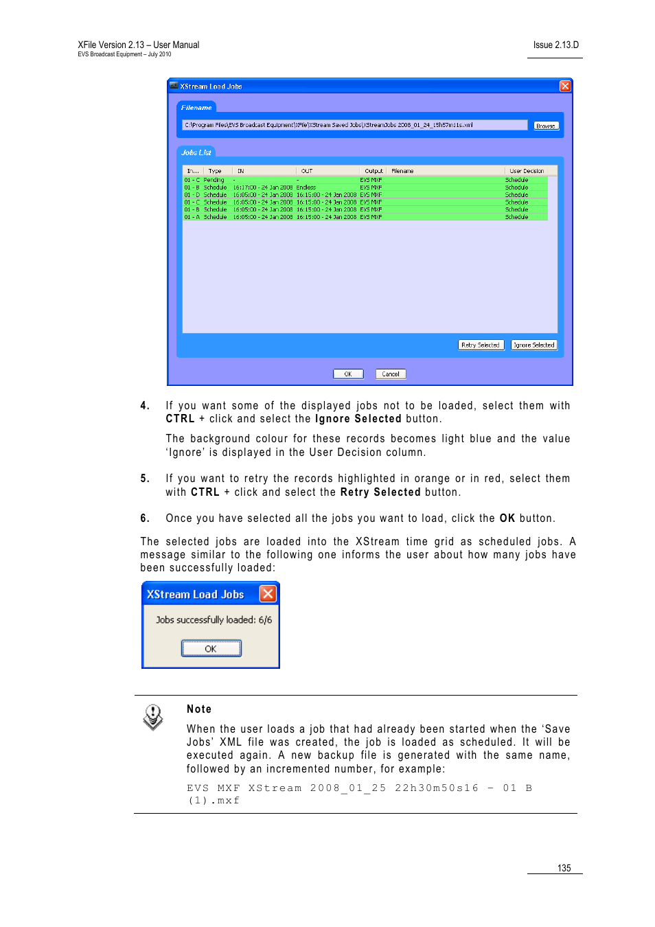 EVS Xfile Version 2.13 - July 2010 User Manual User Manual | Page 144 / 192