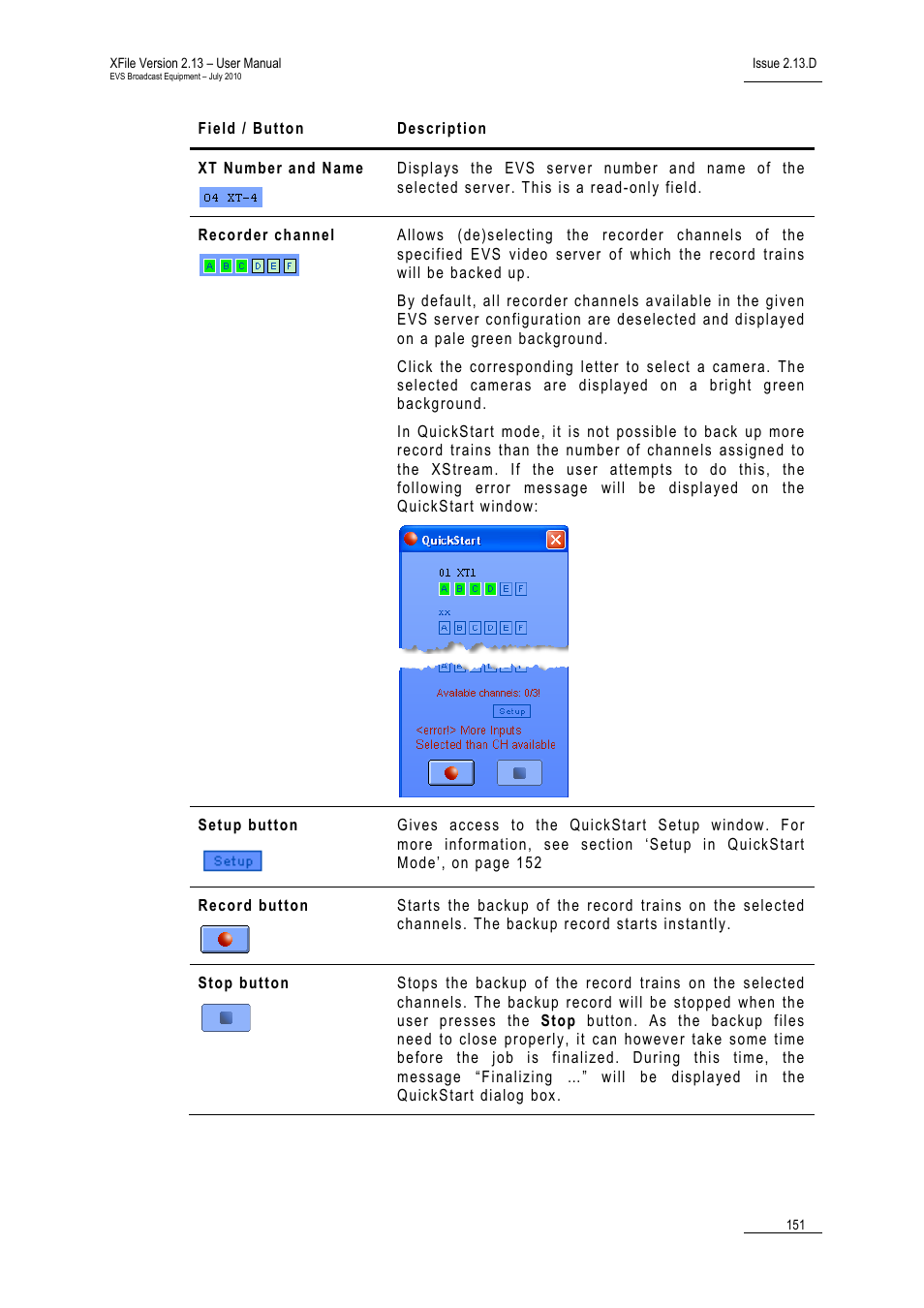 EVS Xfile Version 2.13 - July 2010 User Manual User Manual | Page 160 / 192