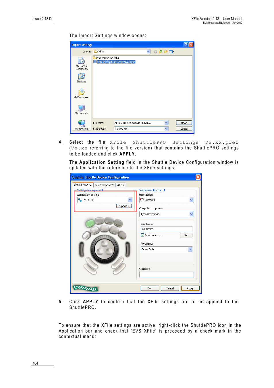 EVS Xfile Version 2.13 - July 2010 User Manual User Manual | Page 173 / 192