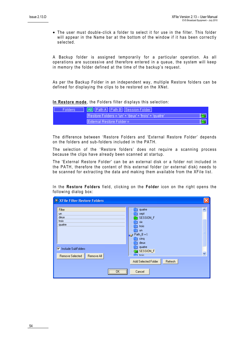 EVS Xfile Version 2.13 - July 2010 User Manual User Manual | Page 63 / 192