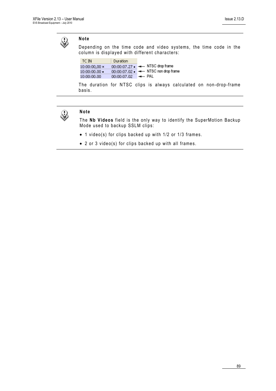 EVS Xfile Version 2.13 - July 2010 User Manual User Manual | Page 98 / 192