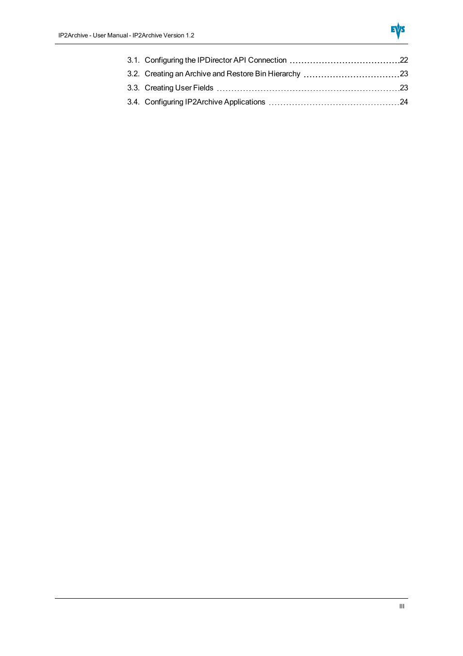 EVS IP2Archive Version 1.2 - October 2012 User Manual User Manual | Page 4 / 30