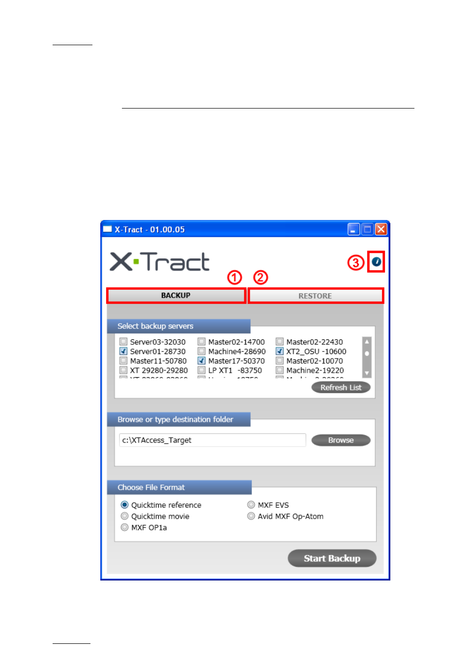 Software interface | EVS XTract Version 1.00 - May 2010 User Manual User Manual | Page 9 / 16