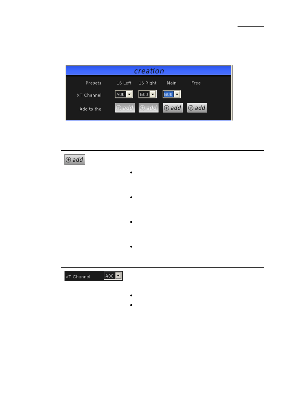 Camera creation area | EVS EPSIO Version 1.63 - May 2011 User's Manual User Manual | Page 25 / 73