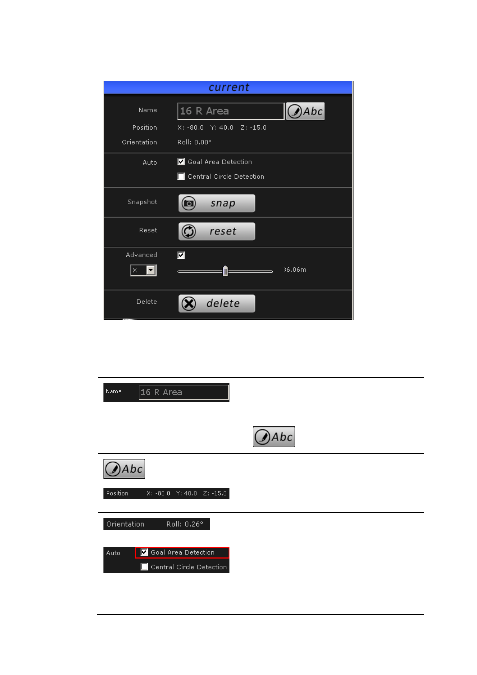 Current camera area | EVS EPSIO Version 1.63 - May 2011 User's Manual User Manual | Page 26 / 73