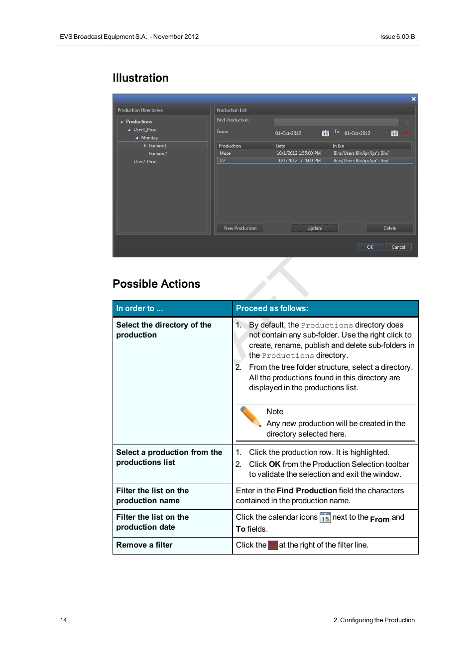 Illustration possible actions | EVS IPDirector Version 6.0 - November 2012 Part 10 User's Manual User Manual | Page 20 / 30