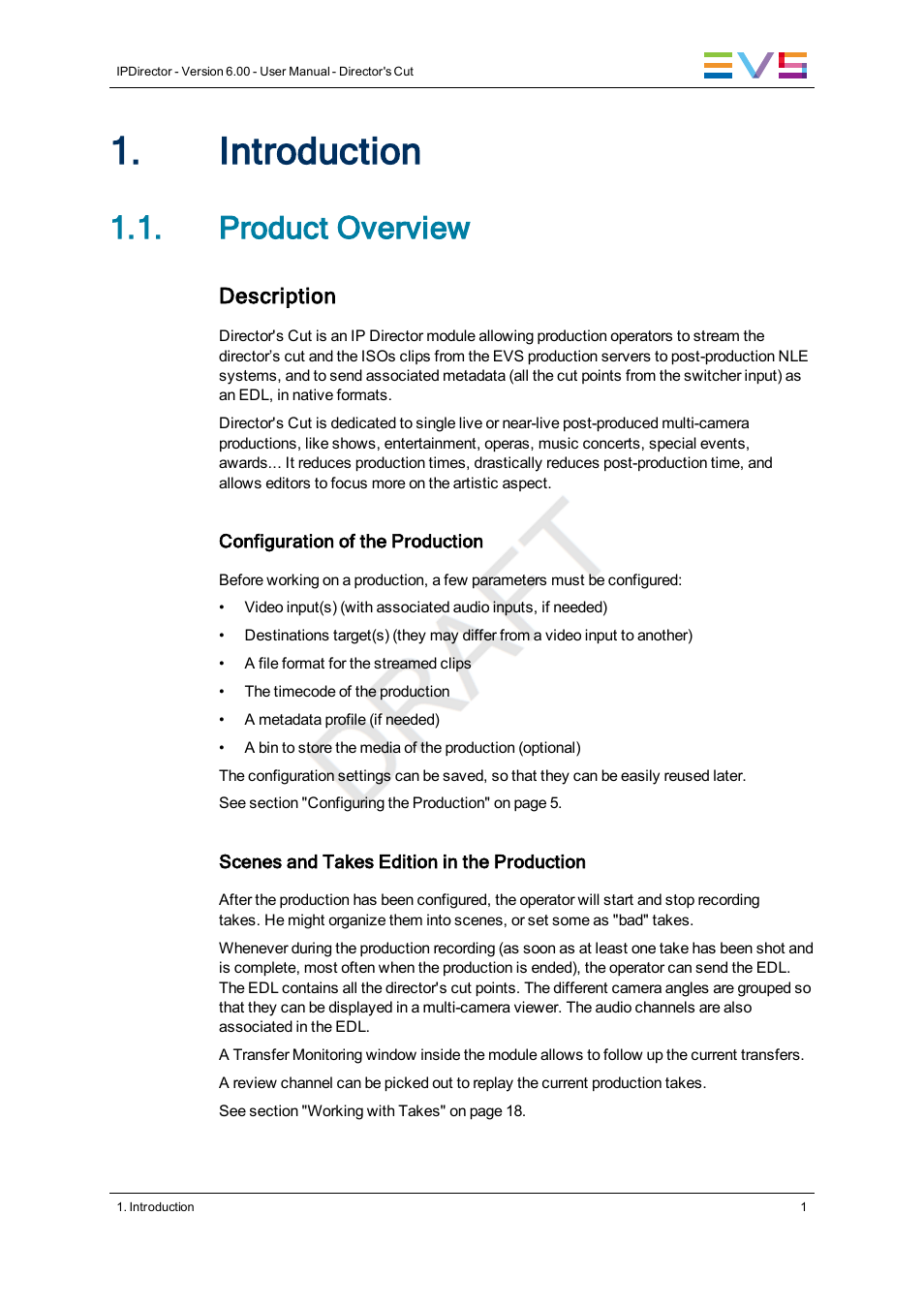 Introduction, Product overview, Description | EVS IPDirector Version 6.0 - November 2012 Part 10 User's Manual User Manual | Page 7 / 30