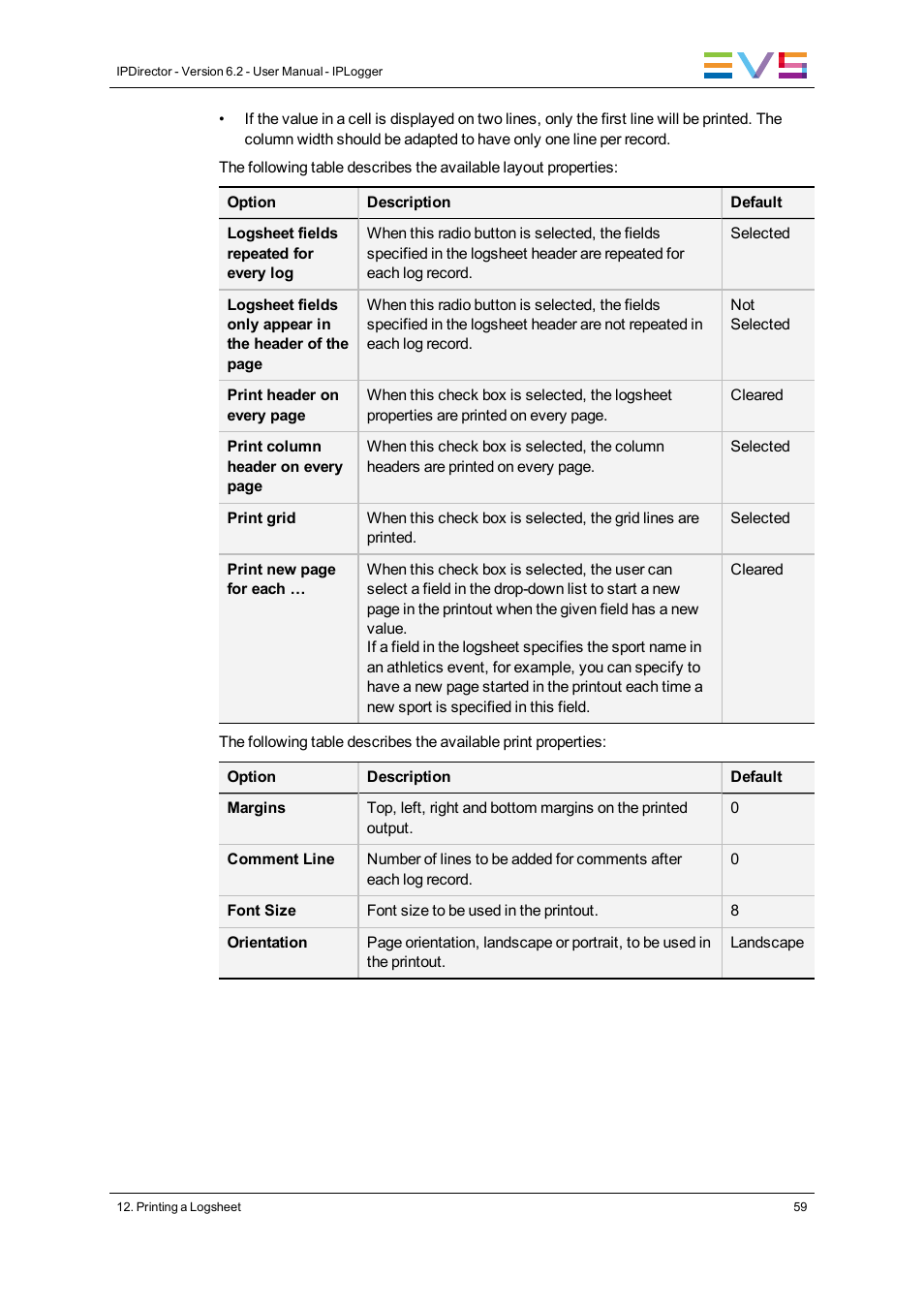 EVS IPDirector Version 6.2 - June 2013 IPLOGGER User Manual User Manual | Page 69 / 74