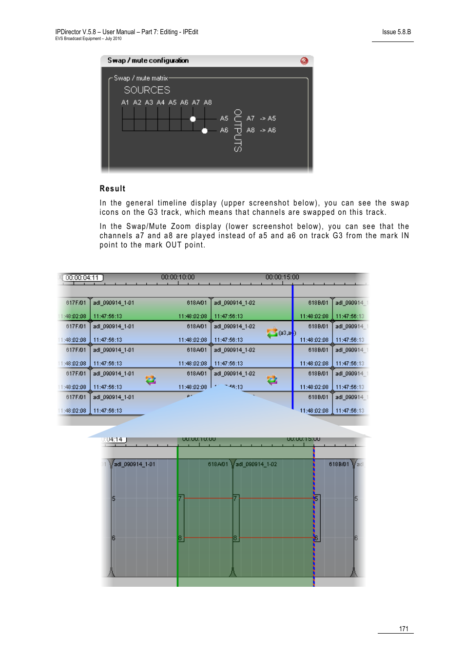 Result | EVS IPDirector Version 5.8 - July 2010 Part 7 User's Manual User Manual | Page 184 / 229
