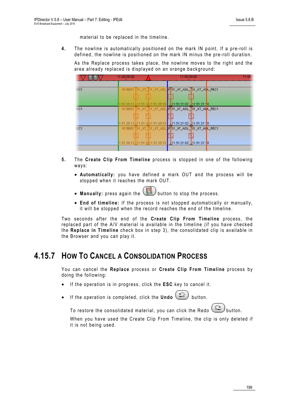 7 how to cancel a consolidation process, How to cancel a consolidation process, Ancel a | Onsolidation, Rocess | EVS IPDirector Version 5.8 - July 2010 Part 7 User's Manual User Manual | Page 212 / 229